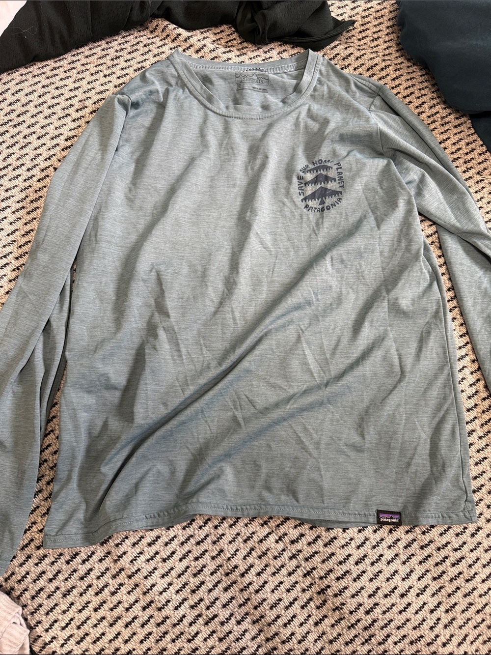 Patagonia Long-Sleeve Crew Tee in blue